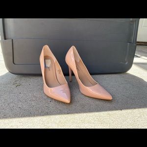 Pink pointed heels